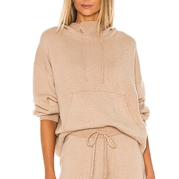 John Elliott Two Tone Cashmere in Camel Almond Pullover - Picture 2 of 13